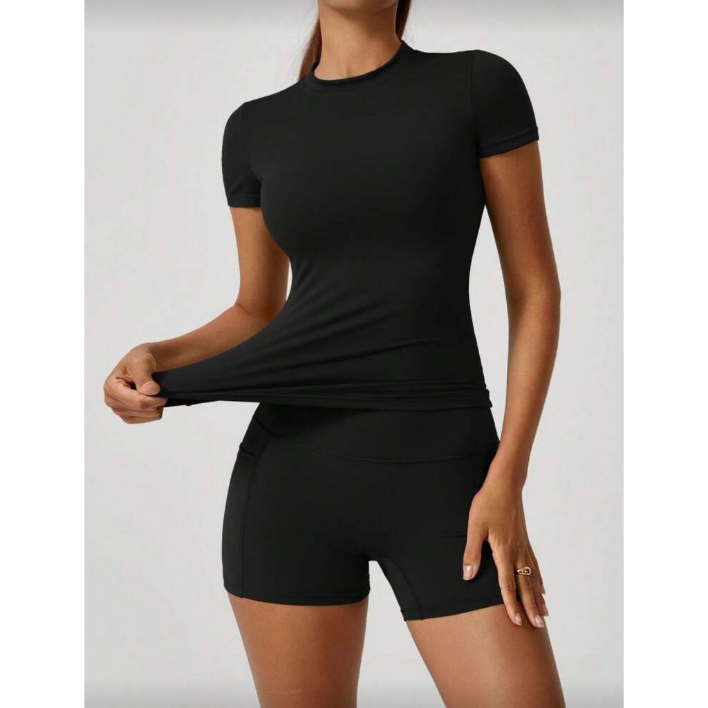 Blusa Fitness Feminina Modeladora Compressão Alta Performance Academia