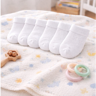 Kits - Meia Branca Alvejada bebê RN Recém nascido com calcanhar para enxoval e saída maternidade em Oferta na Shopee