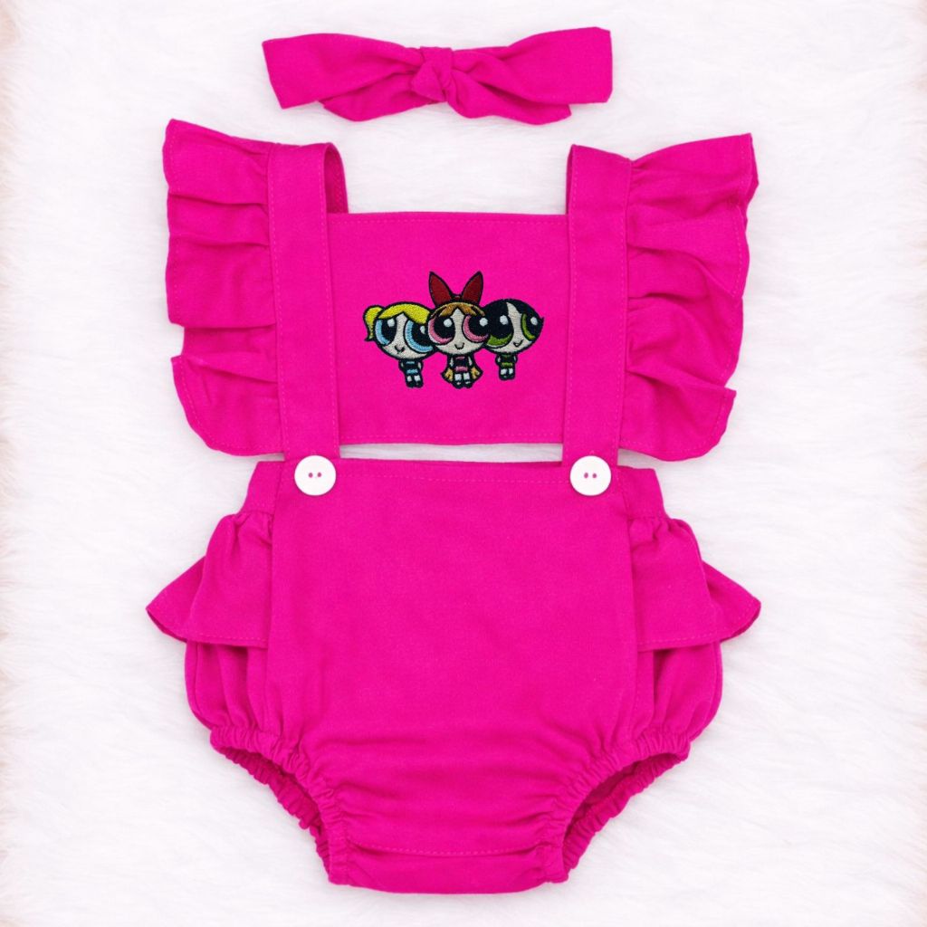 Romper Meninas Super Poderosas (6 a 18 meses) Lindinha Florzinha Docinho Bebe Mesversário Menina