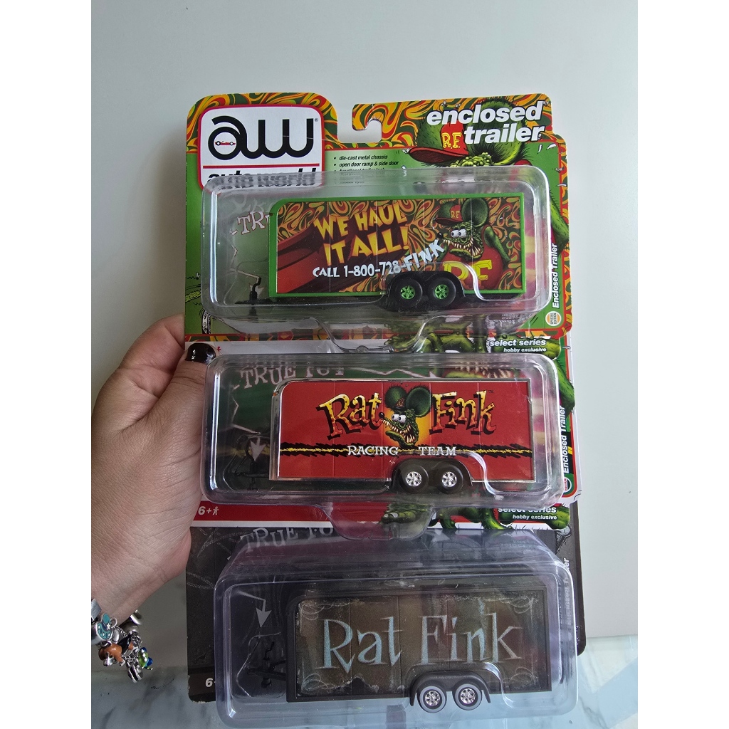 Miniatura Auto World Rat Fink Trailer Fechado 1:64 Hobby Exclusive Lacrado