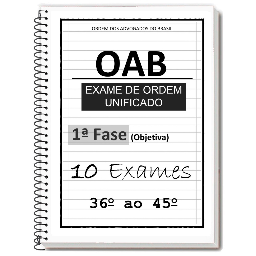 OAB 2026 - 1a FASE / 2a FASE - Apostila de Provas + Gabarito/Respostas + Folhas de Rascunho