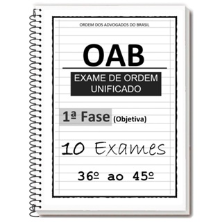 OAB 2026 - 1a FASE / 2a FASE - Apostila de Provas + Gabarito/Respostas + Folhas de Rascunho em Oferta na Shopee