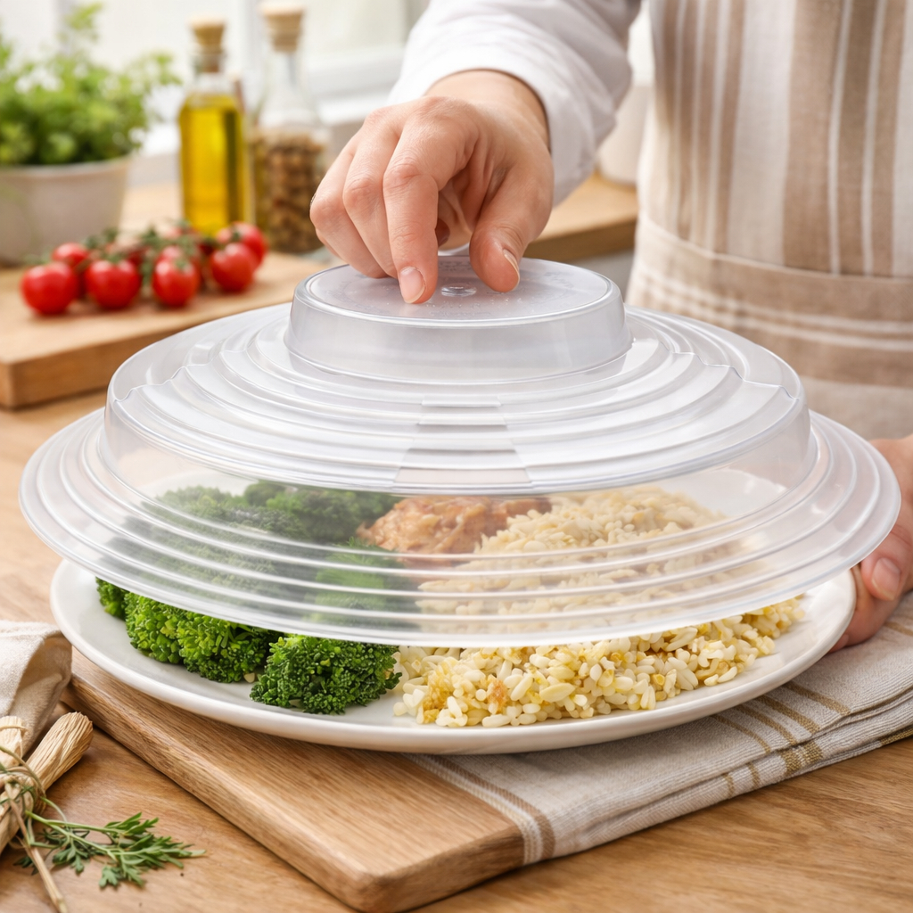 Tampa de Micro-ondas Protetora de Alimentos Livre de BPA De Plástico 1/2/3/6 unidades em Oferta na Shopee