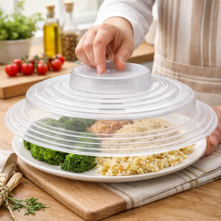 Tampa de Micro-ondas Protetora de Alimentos Livre de BPA De Plástico 1/2/3/6 unidades em Oferta na Shopee