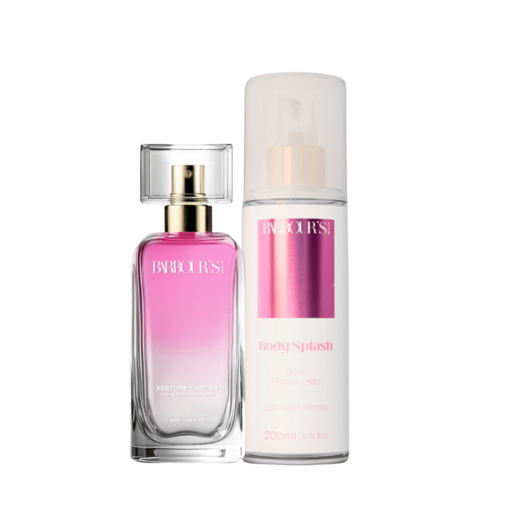 Kit Perfume Capilar e Body Splash My Sweet Delight Barbour's Beauty em Oferta na Shopee