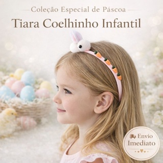 Tiara coelhinho da Páscoa, laço de Páscoa e cenoura coleção coelhinho da Páscoa. em Oferta na Shopee