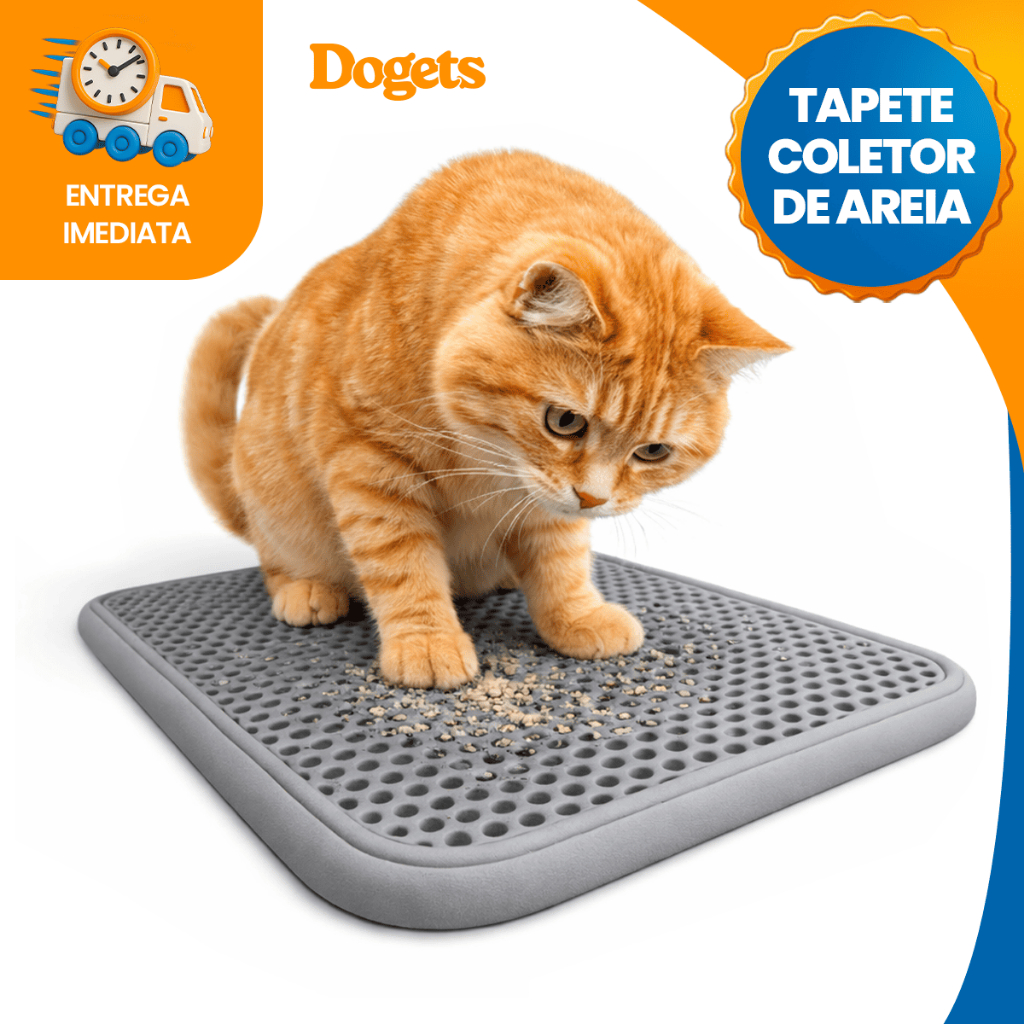 Tapete Higiênico Coletor de Areia Para Gatos Anti Sujeira Pet Cinza Dogets em Oferta na Shopee