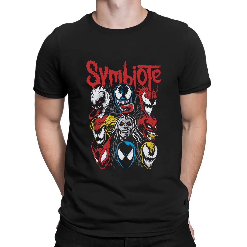 Camiseta Symbiote Venom Carnificina 100% Algodão Unissex Marvel T-Shirt Estampada Masculino Feminino