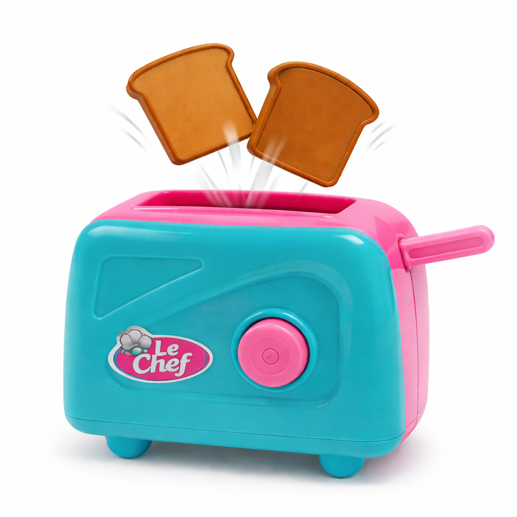Brinquedo Torradeira Infantil Le Chef – Cozinha de Brinquedo com Pães Falsos