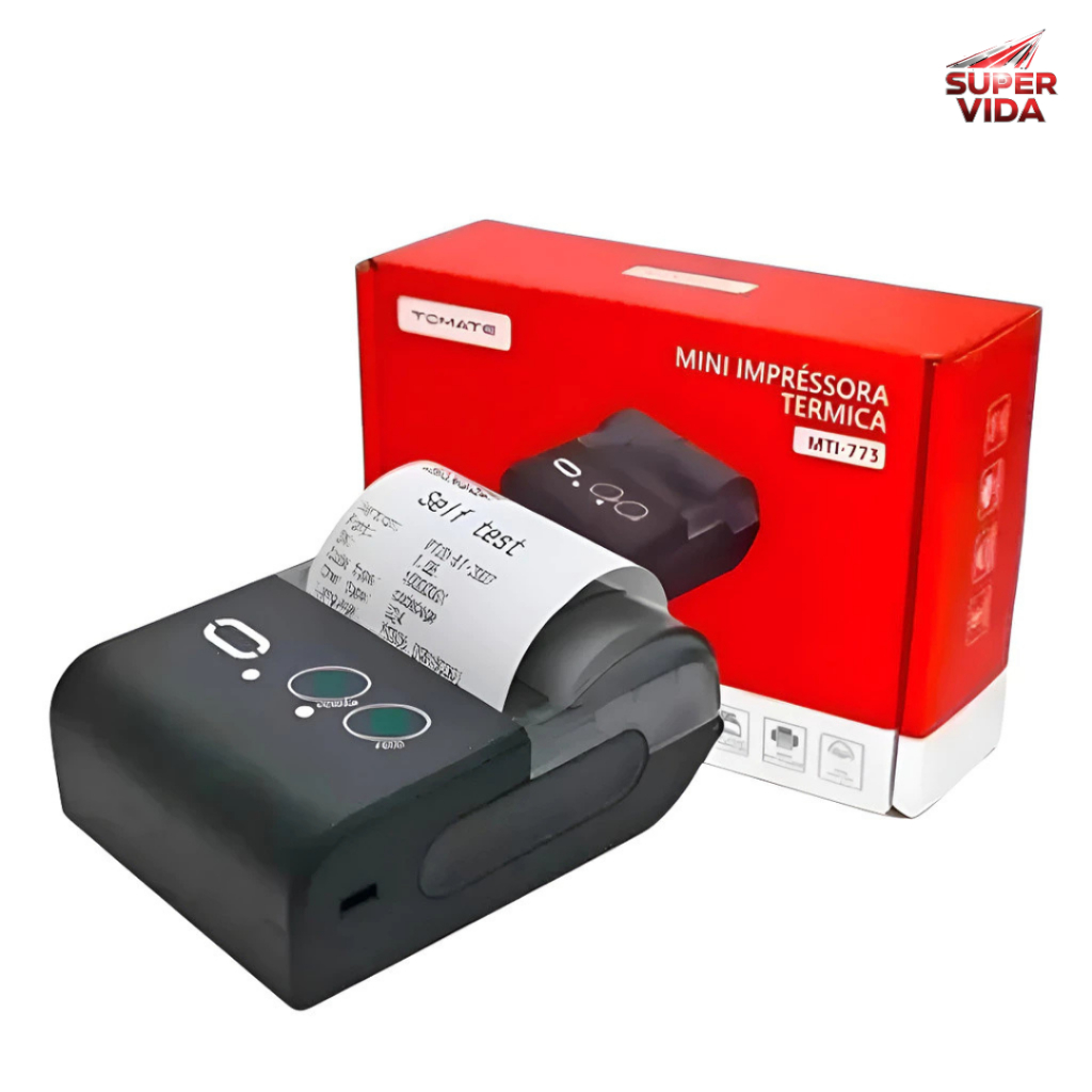 Impressora Térmica Portátil Tomate - Bluetooth + USB para Delivery e Recibos em Oferta na Shopee