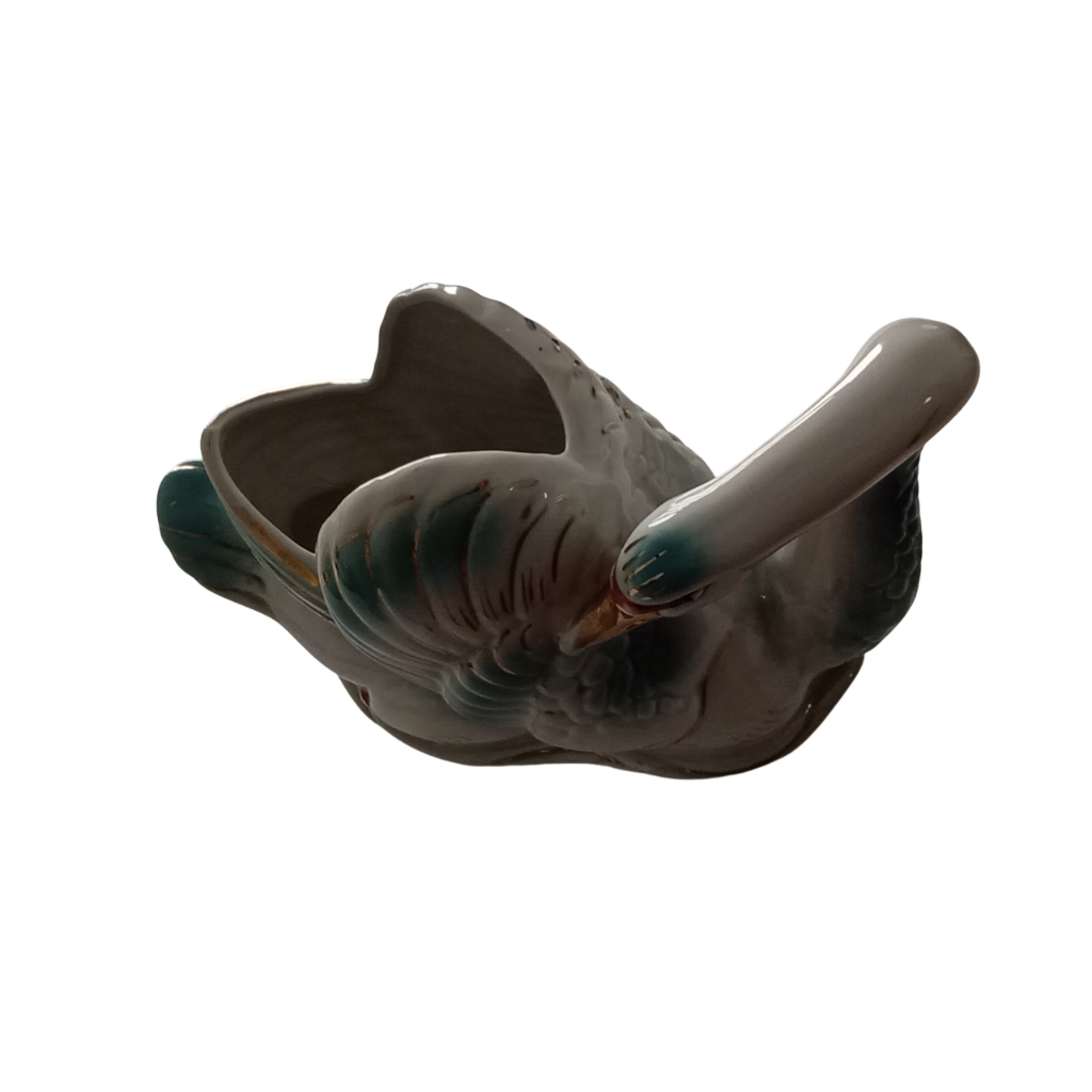 Cisne em Porcelana Floreira - Cachepot - Santana Pedreira