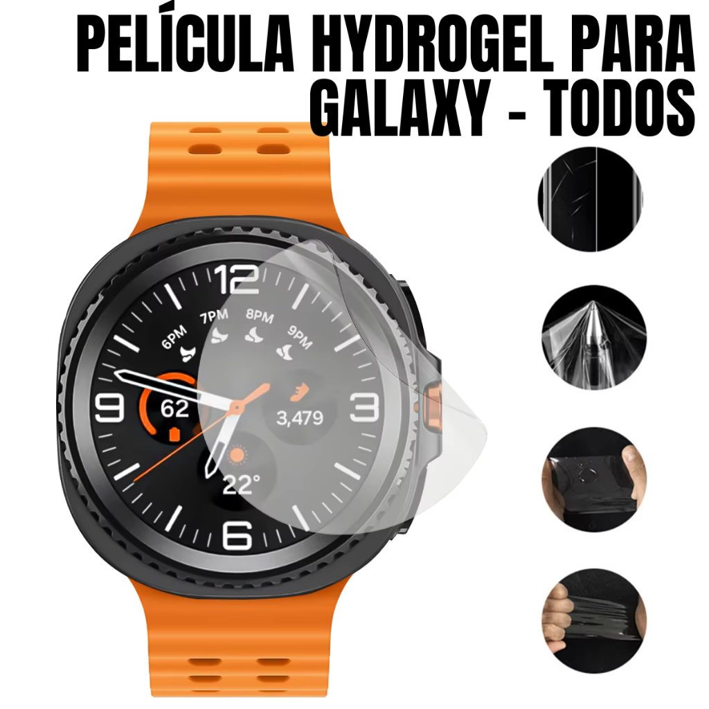 Película Hidrogel Para Samsung Galaxy Watch 8 7 6 5 Pro, 6 Classic 40, 44, 42, 46, 47mm Todos