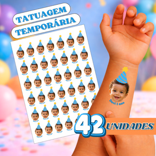 Tatuagem Temporaria Personalizada Aniversario 42 unidades em Oferta na Shopee