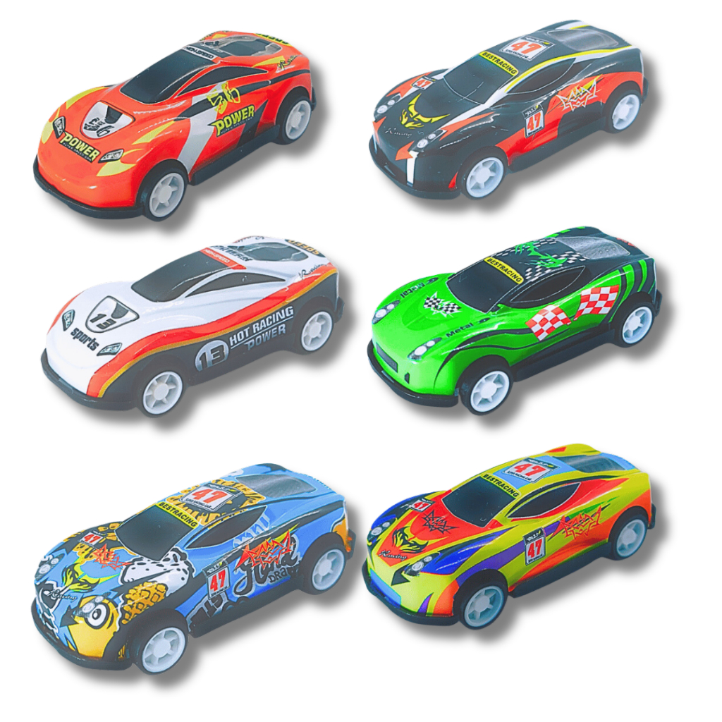 Kit 06 Miniaturas de Carrinhos Alloy Racing Car – Escala 1:64 🚗💨