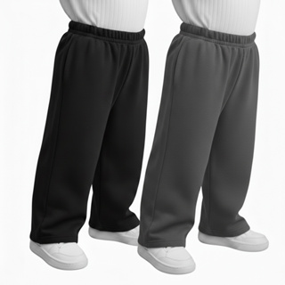 Kit 2 Calças Infanto Juvenil Moletom Unissex Basic Sem Bolso - Combo Escolar em Oferta na Shopee