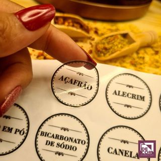 Kit 48 Etiquetas para Temperos e Condimentos Vinil Impermeável Organização de Cozinha em Oferta na Shopee