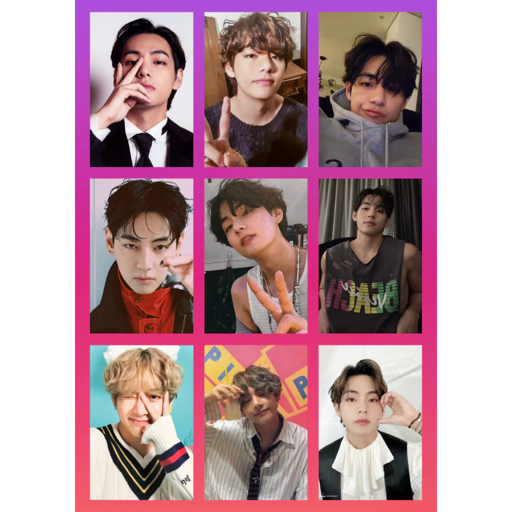 Pack  Photocards V BTS  | Edição Fanmade |Estilo COREANO|  LOMO CARDS| BTS| 9 PÇS| Alta Qualidade