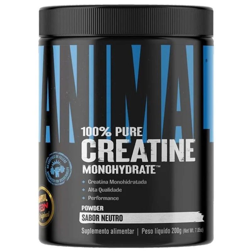 Creatina Monohidratada 100% Pura Animal Universal Nutrition 200g em Oferta na Shopee