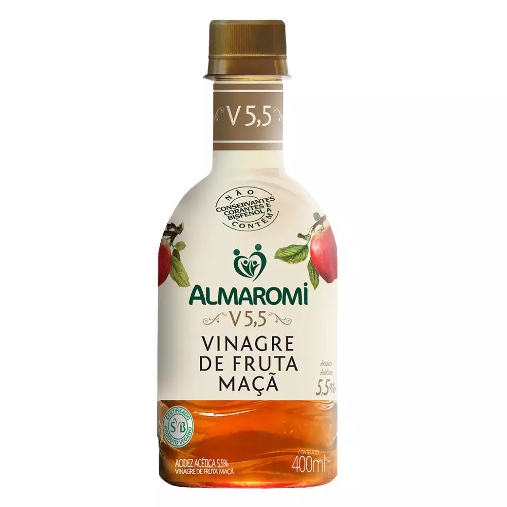 Vinagre De Maçã V5,5 400ml - Almaromi em Oferta na Shopee
