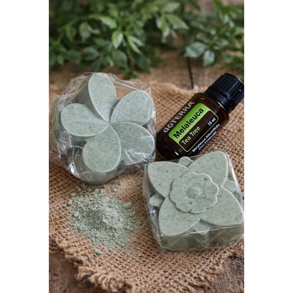Sabonete glicerinado Argila Verde com Melaleuca, Artesanal - Peles Oleosas e Acneicas