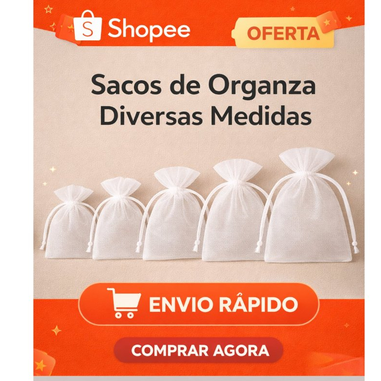 Kit 5/10/20/50/100 Un Saco Saquinho Organza Tule Saquinho 7x9 9x12 10x15 Branco Festa Casamento