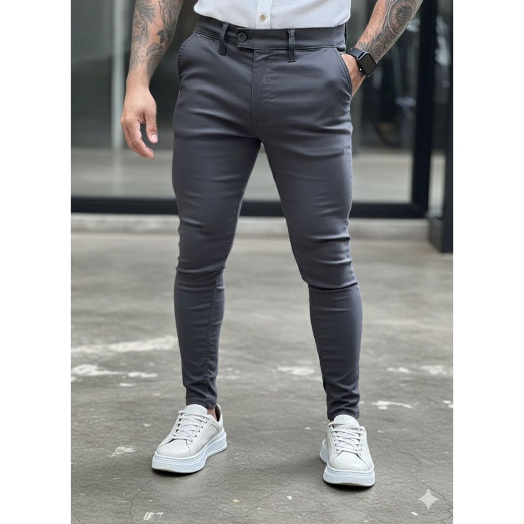 calça alfaiataria skinny premium cós italiano