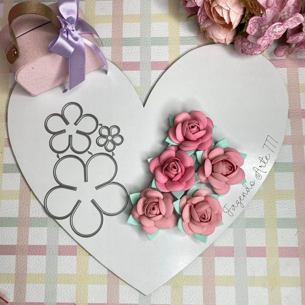 Faquinha de corte e Relevo Matriz de corte e relevo Flor Helice