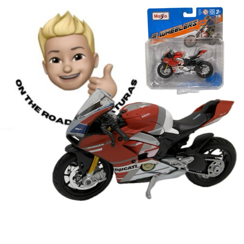Miniatura Moto Ducati Panigale 1199 V4s Corse 1/18 Maisto