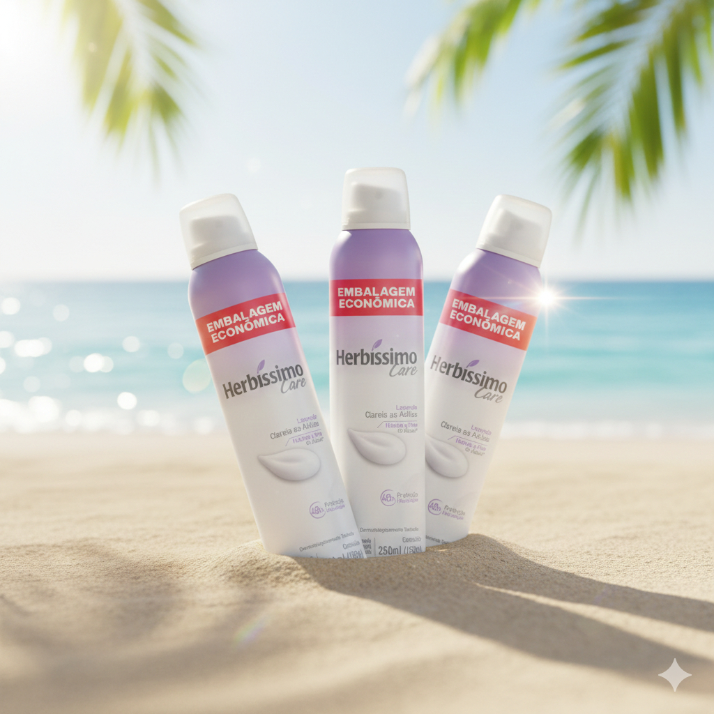 Kit Desodorante Aerossol Antitranspirante Herbíssimo Care Lavanda 250ML - 3 unidades em Oferta na Shopee