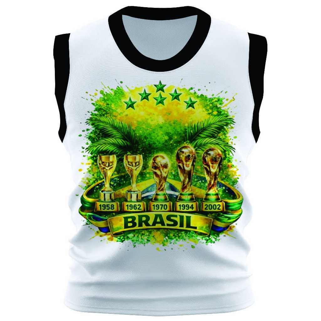 Camisa Regata Brasil Títulos Da Seleção Brasileira 2