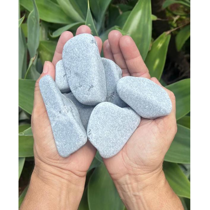 01 kg Pedra Cinza N. 02 (média), seixo, lavada, natural,  decoração, jardim, vasos, diferenciada em Oferta na Shopee