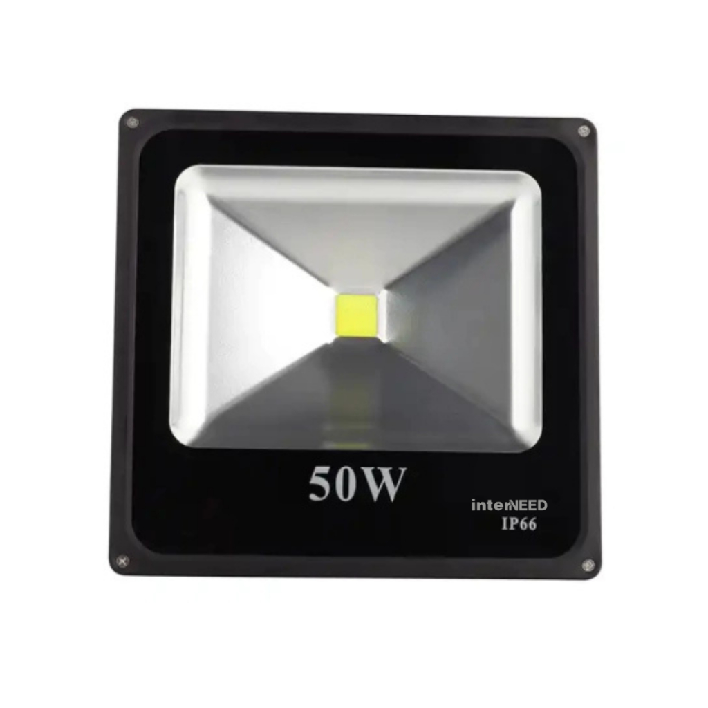 Refletor LED 50W Interneed 3000K Luz Quente Alta Potência e Economia Casa Corredor Área Externa Fundos