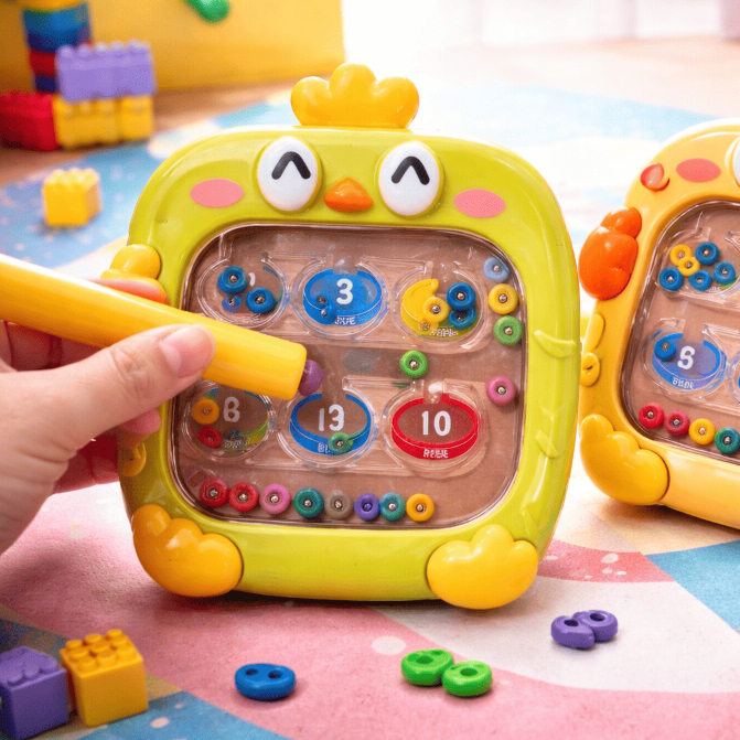 Brinquedo Magnético Educativo Infantil Labirinto de Cores Caneta Coordenação Motora e Raciocínio