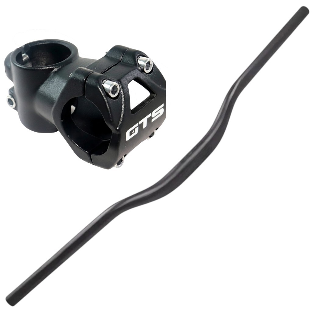 Guidão Gts 31.8mm 700mm + Mesa Gts 80mm 31.8mm Aluminio para bike bicicleta aro 26 29 mtb em Oferta na Shopee