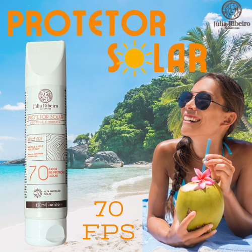 Protetor Solar FPS 70 150ml – Proteção UVA/UVB | Toque Seco e Rápida Absorção | Uso Diário Rosto e Corpo