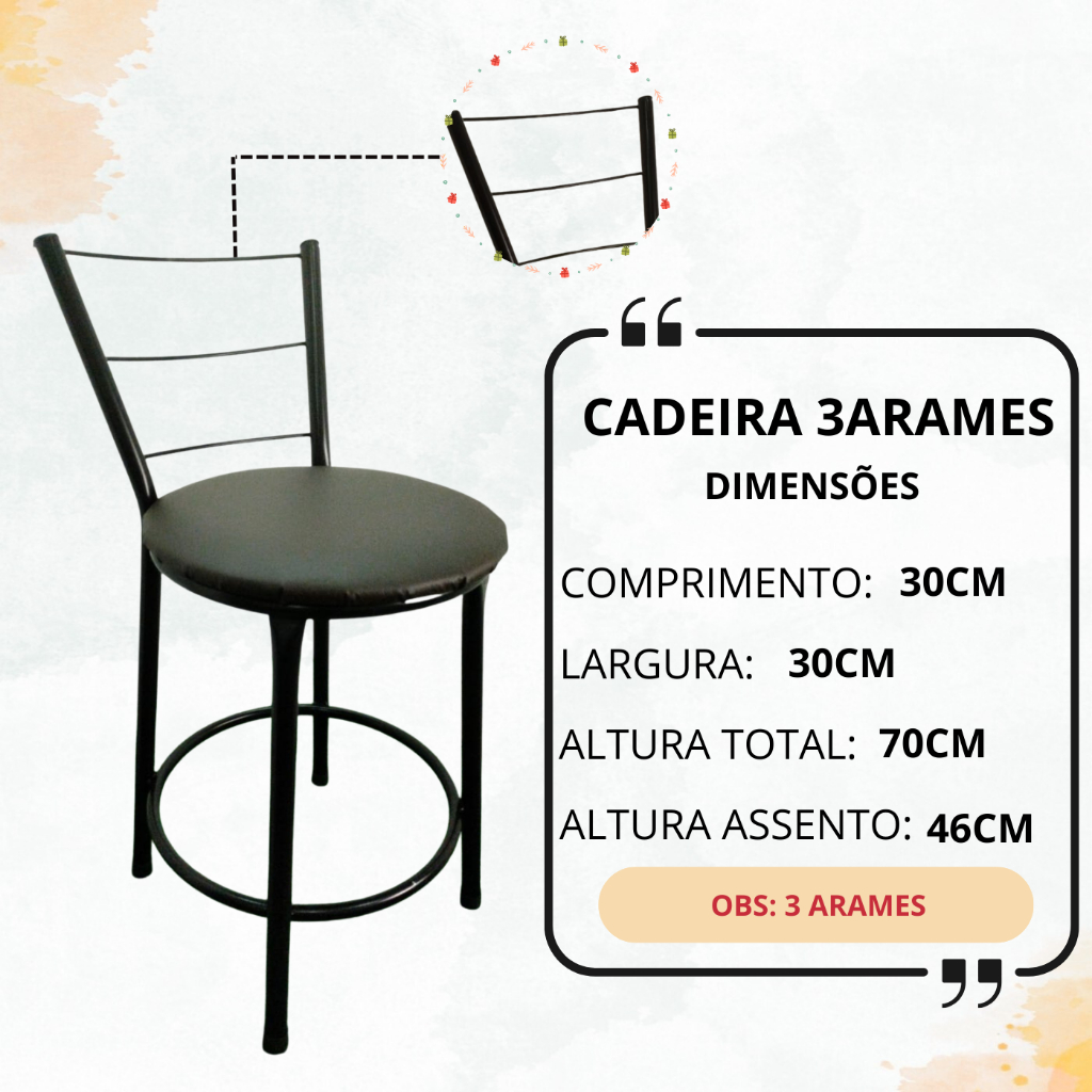 Kit 2 Banquetas Bancos Cozinha Bar Balcao Bistro Area Baixa