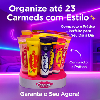 Porta Carmeds 3D para 23 Hidratantes Labiais Organizador de Lip Balm Carmex e Skincare Penteadeira em Oferta na Shopee
