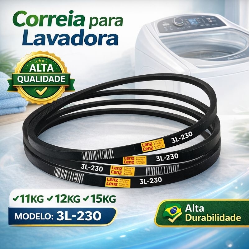 Correia para Lavadora *Electrolux* - Modelo: 3L-230 - 11Kg/12Kg/15Kg