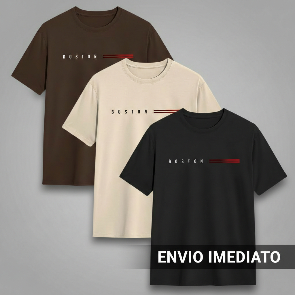 Kit 3 Camisetas Masculina 100% Algodão Gola Redonda Fio 30.1 Envio Imediato Varias Cores Oferta