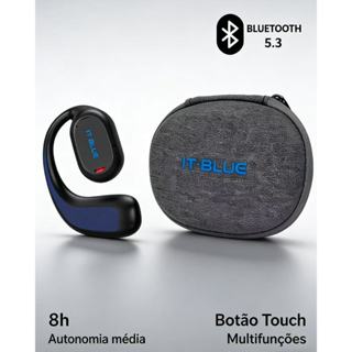 fone de ouvido bluetooth 5.3 IT-BLUE LE-2415 Conducao ossea Esportivo 8h preto em Oferta na Shopee