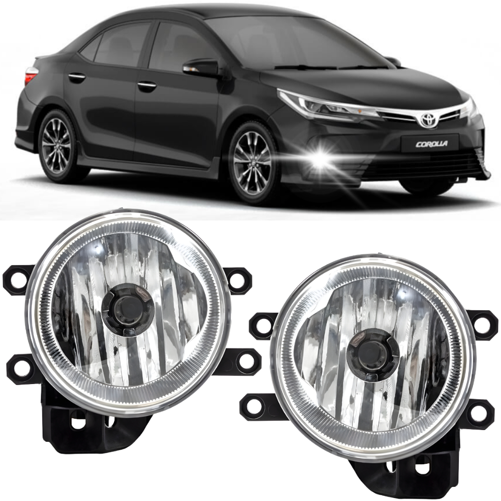 Par Farol Milha Auxiliar Corolla 2014 2015 2016 2017 2018 2019 Neblina Lado Esquerdo Direito Kit 2