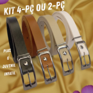kit cinto feminino -retângular-grafit      4 pç cor preto/brnco/nude/caramelo tamanhos cinto plus/único/juvenil/infantil em Oferta na Shopee