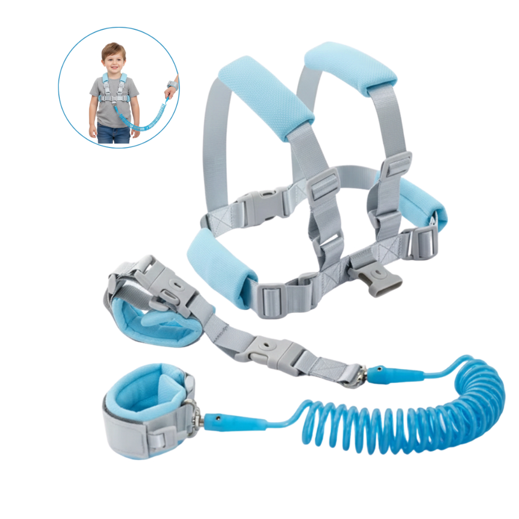 Pulseira Colete Segurança Anti Perda Infantil Criança de Passeio Viagem Cinto Ajustável Regulável Reforçado