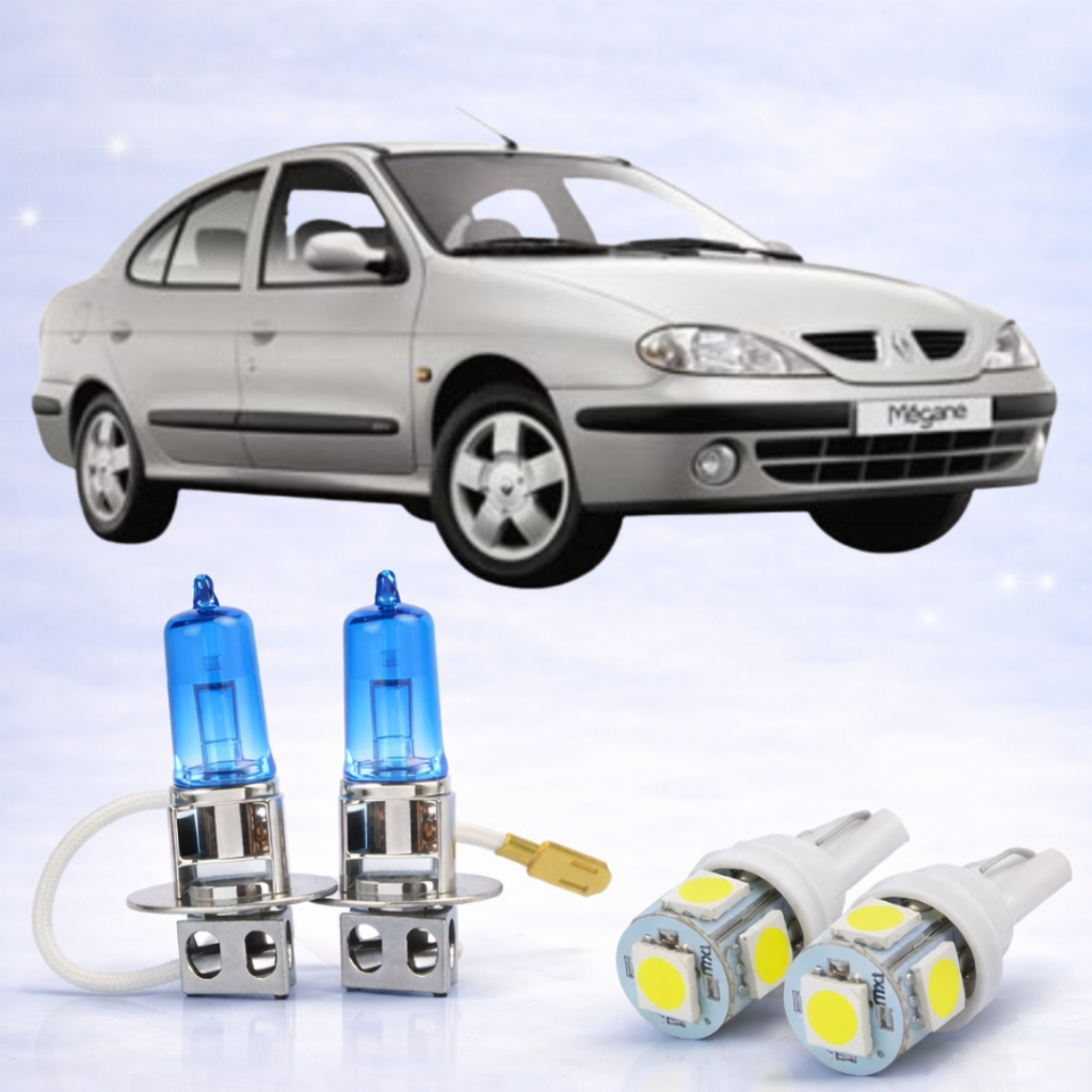 Lâmpada Farol de Milha Super Branca  + LED lanterna RENAULT MEGANE 2000 ATÉ 2006