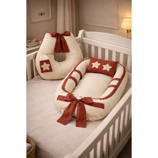 Kit Ninho Redutor Travesseiro Almofada de Amamentação Toalha de Boca Bordados Bebê em Oferta na Shopee