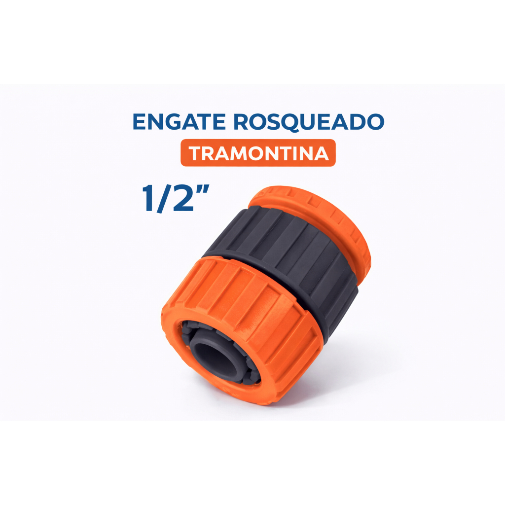 Kit Irrigação Mangueira Tramontina 1/2 Universal Engate Rapido Esguicho Roscavel Jato Regulável Àgua — imagem 2 de 2