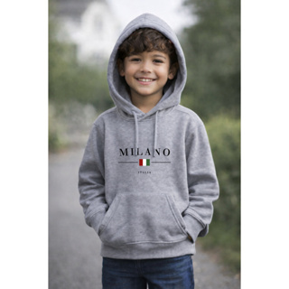 Blusa Moletom Infantil Canguru Milano Com Capuz Casual Inverno em Oferta na Shopee