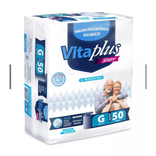 Fraldas Descartáveis Geriátrica Pacotão VITA PLUS HIPER G 50 Unidades em Oferta na Shopee
