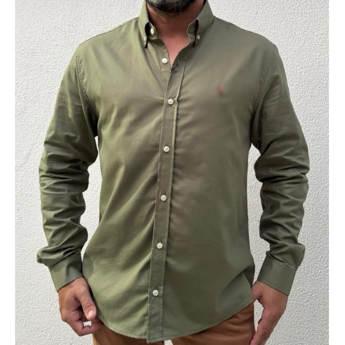 Camisa Social Masculina Manga Longa Sarja e Oxford 100% Algodão Custom Fit Premium Trabalho Casual Festa em Oferta na Shopee