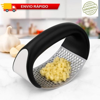 Espremedor de Alho Manual em Aço Inox Amassador Prático para Cozinha em Oferta na Shopee